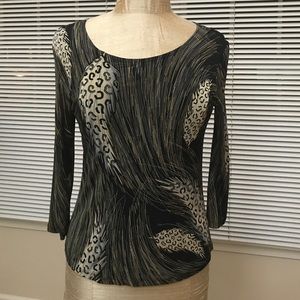 Brittany Black knit pull over top